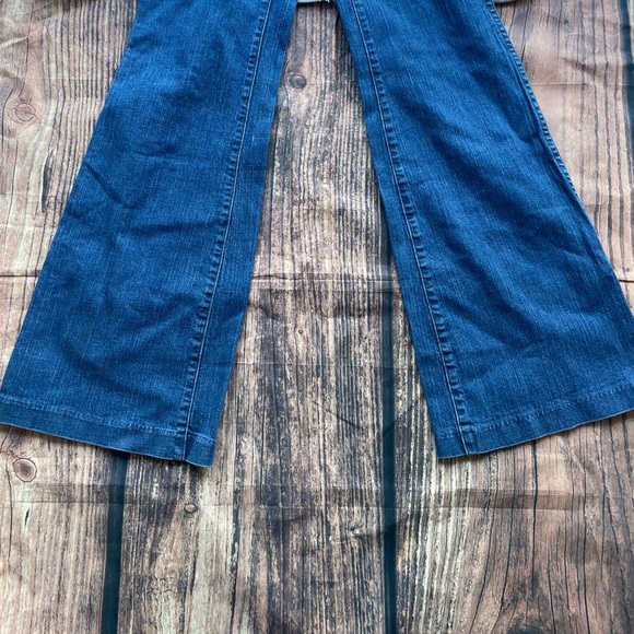 Free People Ray of Sunshine Flare Jeans in Dark Blue - Picture 6 of 10